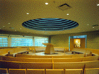 second interior of Congregation Sons of Israel at Briarcliff Manor by James S. Rossant, Conklin + Rossant
