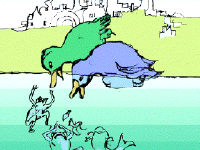 image from The Little Blue Duck, by James S. Rossant