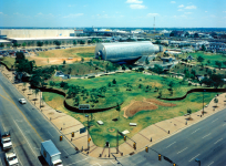 panorama of Crystal Bridge, Oklahoma City, by James S. Rossant, Conklin + Rossant
