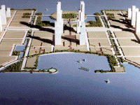 direct view of Island City, Lagos, Nigeria, by James S. Rossant, Conklin + Rossant