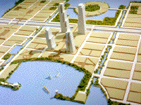 left view of Island City, Lagos, Nigeria, by James S. Rossant, Conklin + Rossant