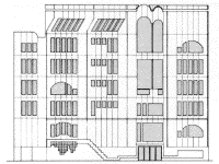 elevation for Ramaz School by James S. Rossant, Conklin + Rossant